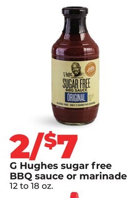 G Hughes sugar free BBQ sauce or marinade