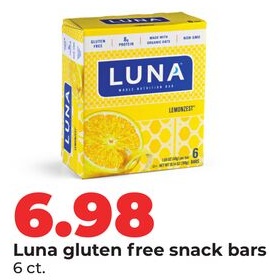 Luna gluten free snack bars