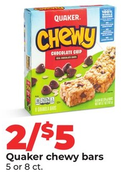 Quaker chewy bars
