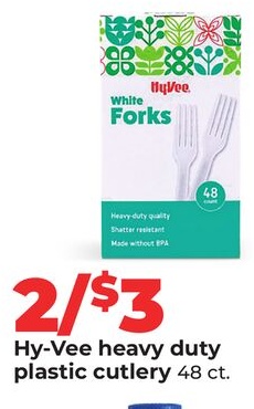 Hy-Vee heavy duty plastic cutlery