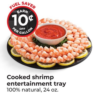 Cooked shrimp entertainment tray