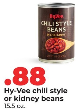 Hy-Vee chili style or kidney beans