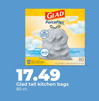 Glad tall kitchen bags