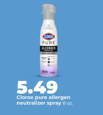 Clorox pure allergen neutralizer spray