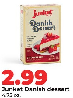 Junket Danish dessert