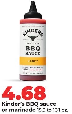 Kinder's BBQ sauce or marinade