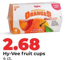Hy-Vee fruit cups