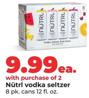 Nütrl vodka seltzer