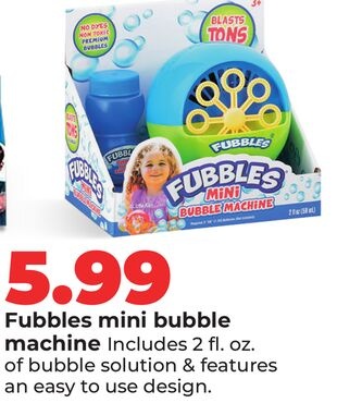 Fubbles mini bubble machine