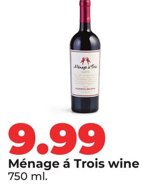 Ménage à Trois wine
