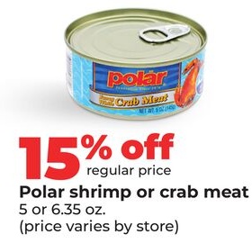 Polar shrimp or crab meat