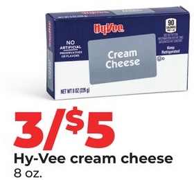 Hy-Vee cream cheese