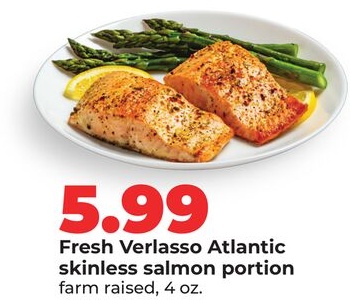 Fresh Verlasso Atlantic skinless salmon portion