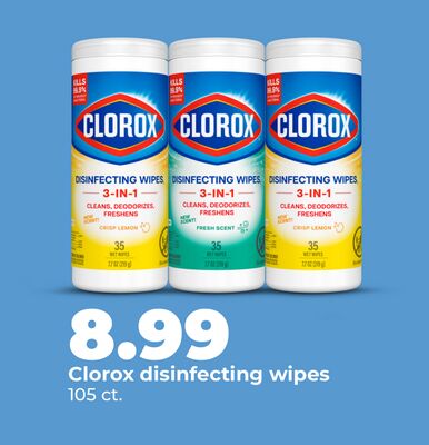 Clorox disinfecting wipes