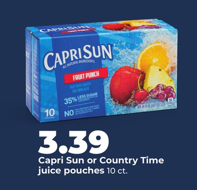 Capri Sun or Country Time juice pouches