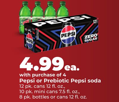 Pepsi or Prebiotic Pepsi soda