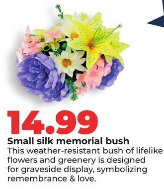 Small silk memorial bush