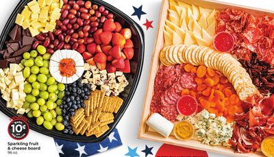 Sparkling fruit & cheese board