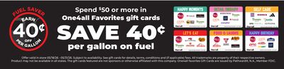 One4all Favorites gift cards