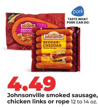 Johnsonville smoked sausage, chicken links or rope
