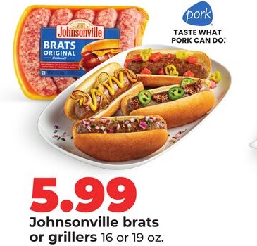 Johnsonville brats or grillers