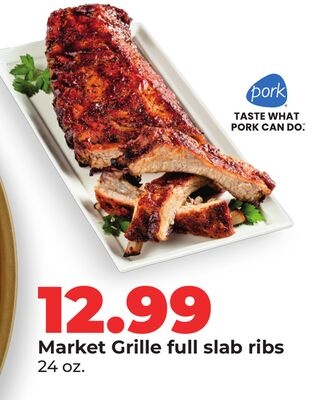 Market Grille full slab ribs
