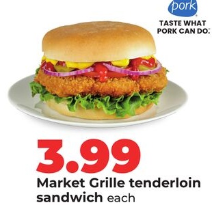 Market Grille tenderloin sandwich
