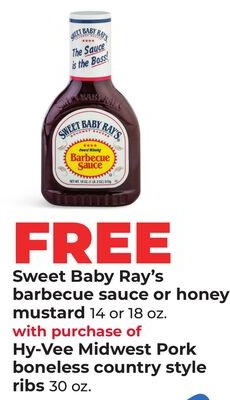 Sweet Baby Ray's barbecue sauce or honey mustard