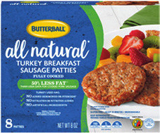 Butterball Turkey Bacon, or Breakfast or Smoked Turkey Sausage