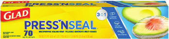 Glad Cling Wrap 200 sq. ft. or Glad Press 'N Seal 70 sq. ft.