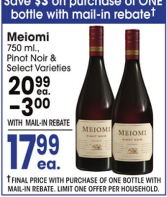 Meiomi Pinot Noir & Select Varieties