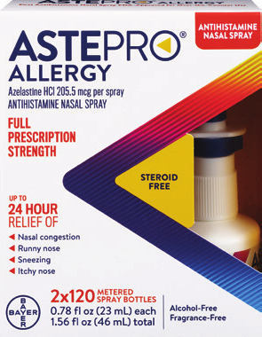 Adult Claritin allergy relief 100 ct. or Astepro twin pk. 240 ct.