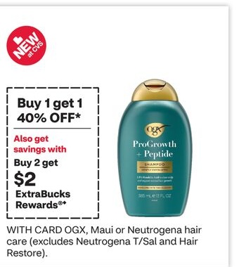 OGX, Maui or Neutrogena hair care