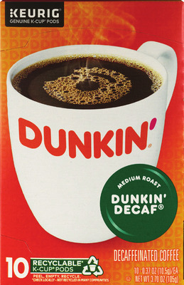 Dunkin' bag coffee 11-12 oz or K-Cups 10 ct.