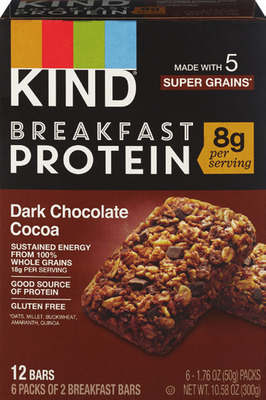 Kind breakfast or protein bars