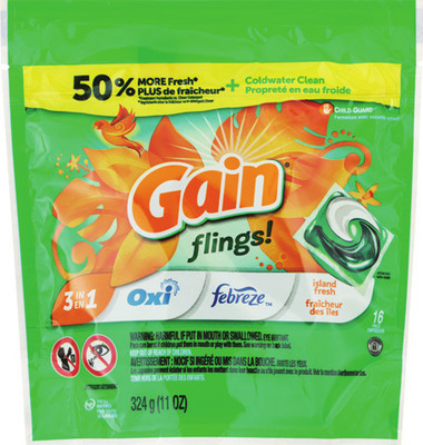 Tide PODS 11-16 ct., Gain flings! 14-16 ct., fireworks 5 oz or Downy Beads 5-5.9 oz.