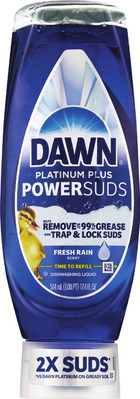 Dawn Ultra 30-38 oz, PowerSuds 17.4 oz, EZ-Squeeze 18-22 oz or Powerwash spray 16 oz.