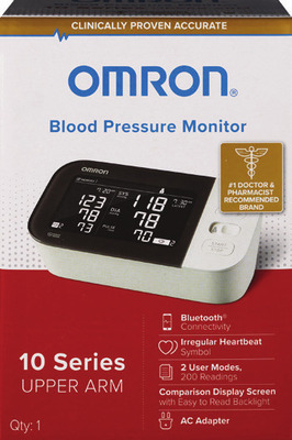 Omron 10 Series, Evolv upper arm blood pressure monitors or connected body scale.††