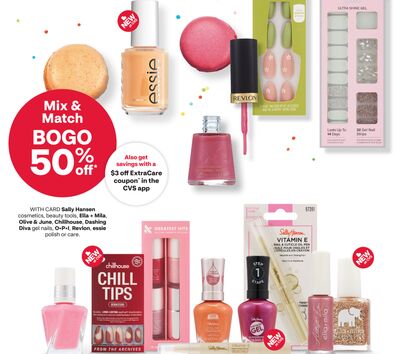 Sally Hansen cosmetics, beauty tools, Ella + Mila, Olive & June, Chillhouse, Dashing Diva gel nails, O•P•I, Revlon, essie polish or care