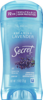 Secret deodorant or dry sprays