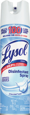 Lysol disinfectant spray 19 oz or Air Sanitizer 10 oz.