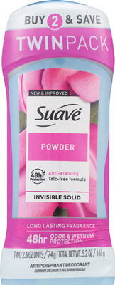 ALL Suave deodorant twin pk., body wash 30 oz, 2-in1 shampoo + conditioner or 3-in-1 shampoo + conditioner + body wash 28 oz.