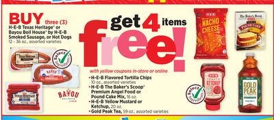 H-E-B Texas Heritage® or Bayou Boil House® by H-E-B Smoked Sausage, or Hot Dogs