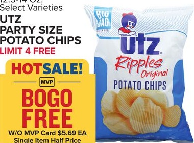 UTZ PARTY SIZE POTATO CHIPS