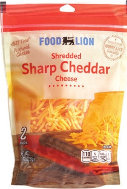 Food Lion Chunk or Shredded Cheese