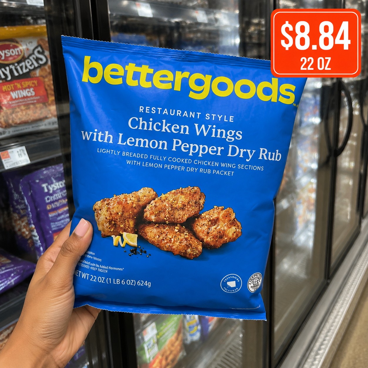 bettergoods RESTAURANT STYLE Chicken Wings with Lemon Pepper Dry Rub