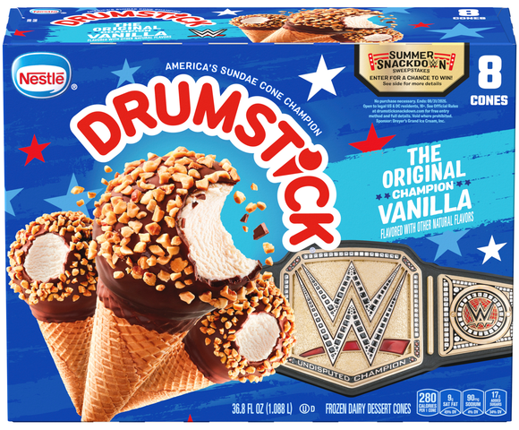 Nestle Drumstick Original Vanilla Frozen Dairy Dessert Cones - 8 ct