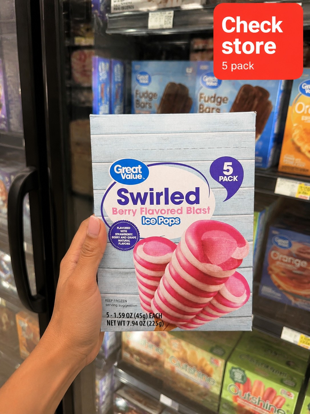 Great Value Swirled Berry Flavored Blast Ice Pops