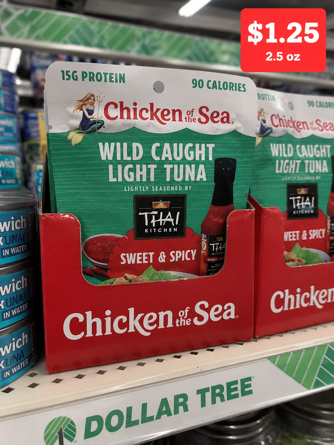 Chicken of the Sea WILD CAUGHT LIGHT TUNA LIGHTLY SEASONED BY THAI KITCHEN SWEET & SPICY
