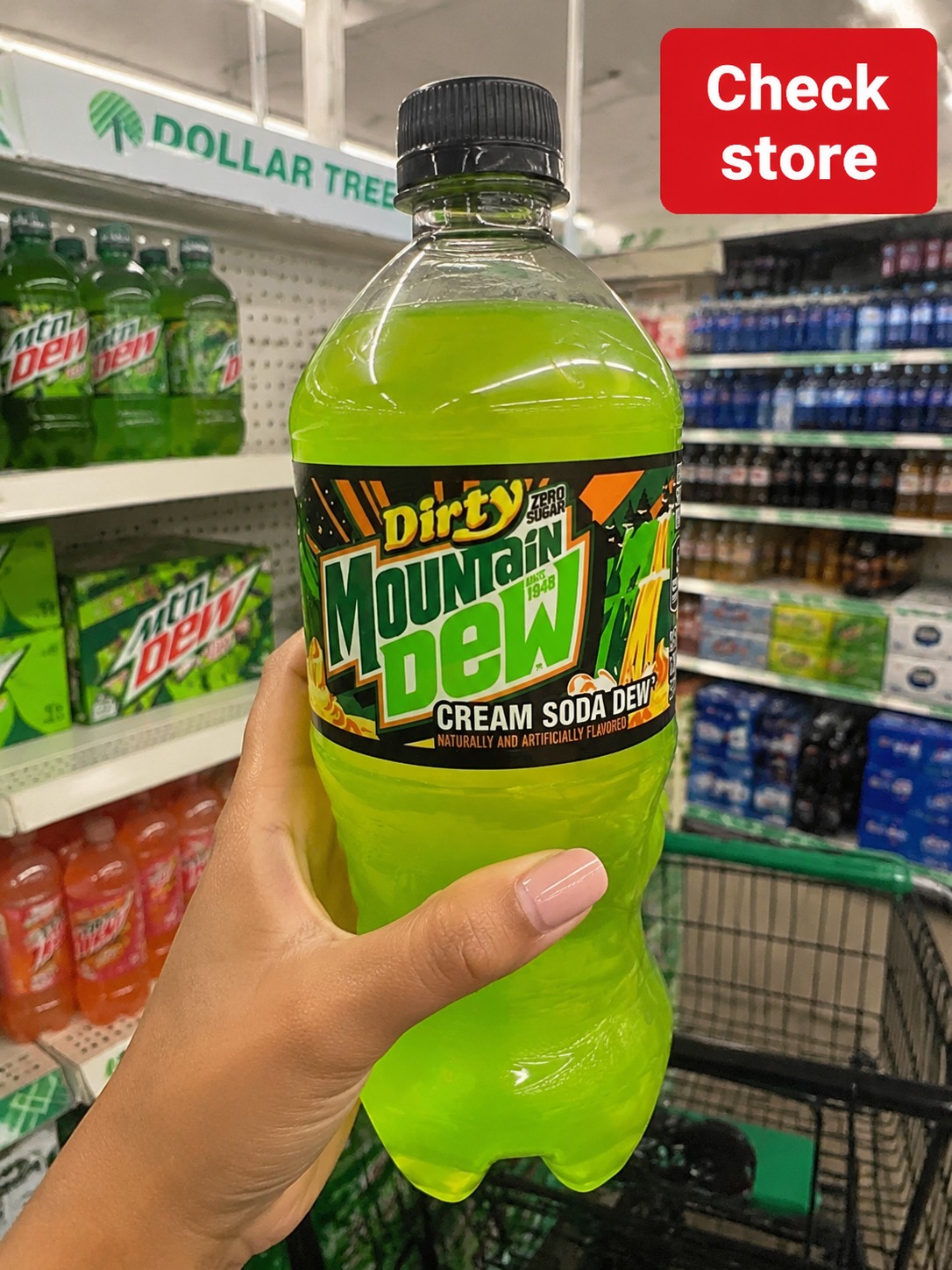 Dirty Mountain Dew Zero Sugar Cream Soda Dew